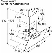 Bosch - Dunstabzugshaube Wandesse Schrägdesign DWK87FN60 Serie4,HomeConnect