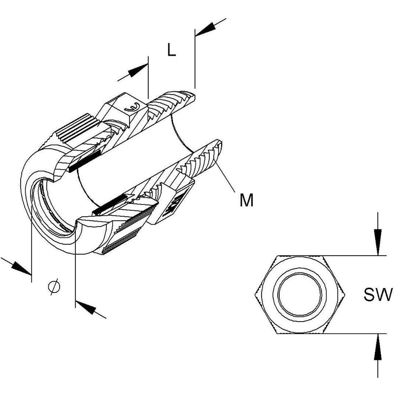 Kleinhuis - Kabelverschraubung IPON-Kabelverschraubung 1234ML2001 M20, f.Kabel 7-14
