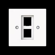 Busch-Jaeger - Einsatz/Abdeckung für Kommunikationstechnik Zentralscheibe m. Tragring 2561-02-44M Modular-Jack