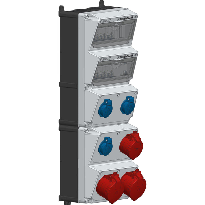 Mennekes - CEE-Steckdosen-Kombination (IEC 60309) Steckdosen-Kombination 953994 650x225mm 32A IP44
