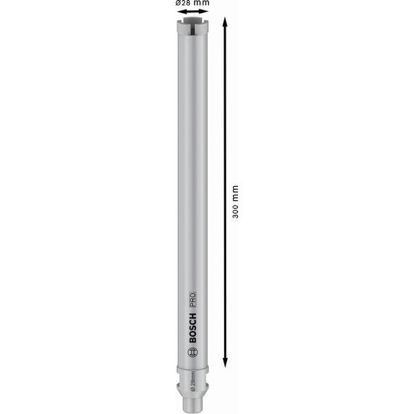 Bosch - Bohrkrone PRO Nassbohrkrone, 28 x 2608601733 300 mm, G 1/2 Zoll
