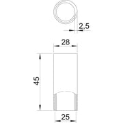 OBO Bettermann - Muffe für Installationsrohre Aluminiumverbindungsmuffe SVM25W ALU m. Gewinde M25x1,5 − 50 Stück