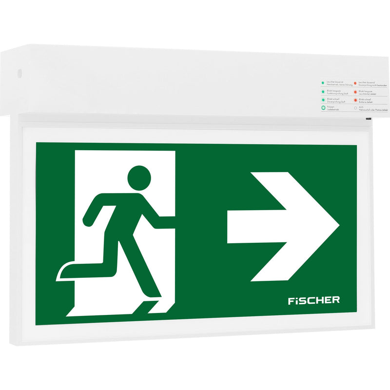Fischer - Sicherheitsleuchte LED-Rettungszeichenleuchte SKR-U383At2 EB 3/8h,18m,IP40