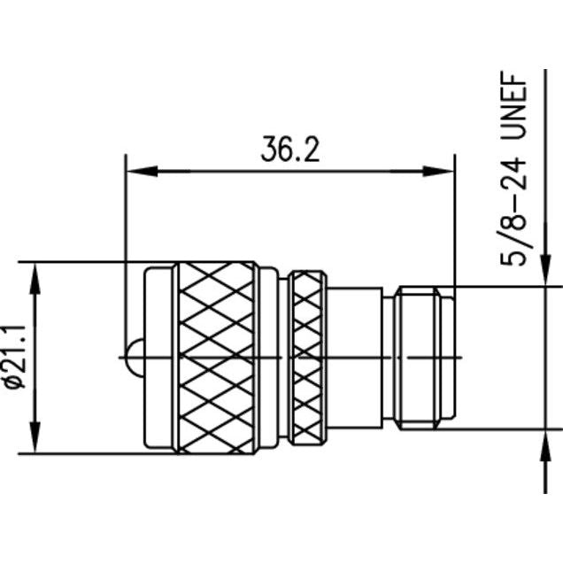 Telegärtner - Koax-Kupplung Adapter UHF-N (M-F) 100024352 UG83B/U (NI)