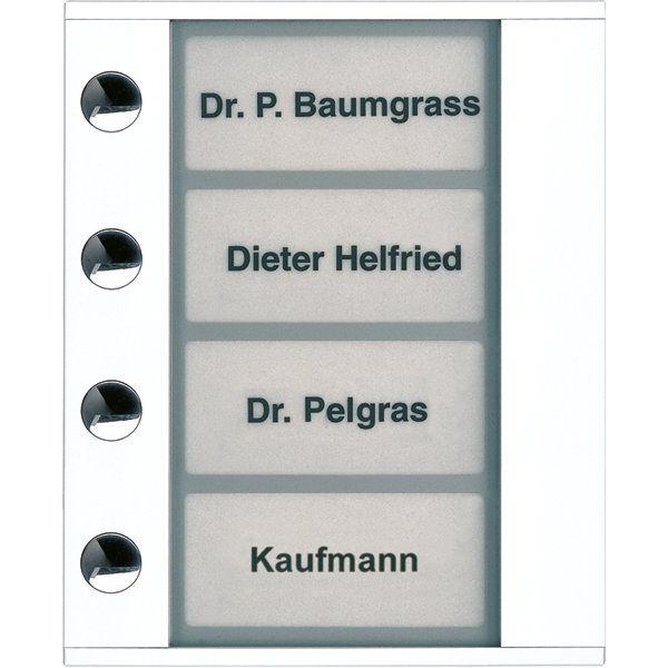 TCS Tür Control - Montageelement für Türstation Audioaußenstation 1-reihig PDT04-WS/04 Erw. 4 Tasten weiß