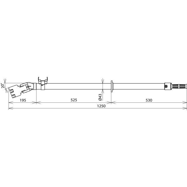 DEHN - Betätigungsstange Sicherungszange SZ HH W20 1250 abgewinkelt Un-36kV