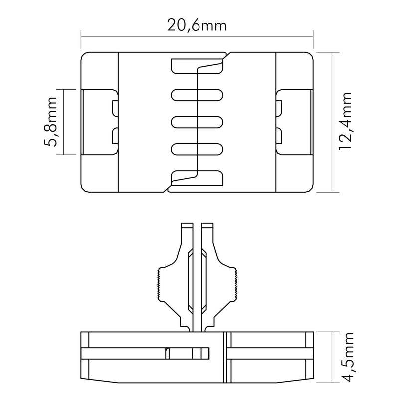 Nobile - Zubehör/Ersatzteile für Lichtschlauch/-band Verbinder starr 5er Set 5011510035 − 1 Stück