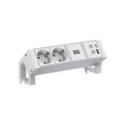 Bachmann - Multi-Tischsteckdose Steckdosenleiste 937.402 DESK2 ALU WHITE