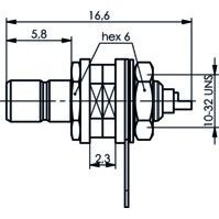 Telegärtner - Koax-Steckverbinder SMB-Einbaustecker AU 100024846 Einbau von vorne − 5 Stück