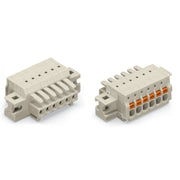 WAGO - Kabelsteckverbinder für Leiterplattensteckverbinder 1-Leiter-Federleiste 2734-102/031-000 Push-inCAGECLAMP,lgr − 100 Stück