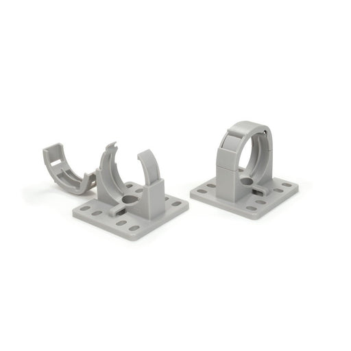 HellermannTyton - Rohrschelle IWS-Wellrohrhalter CTCC-IWS37-MB65-GY20 schraubbar, grau − 20 Stück