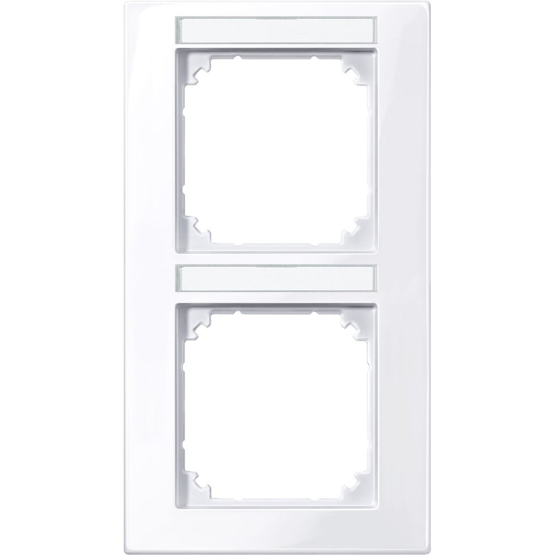 Merten - Abdeckrahmen M-PLAN-Rahmen 2f. 513225 beschriftbar, senkr