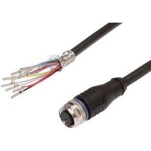 Ipf Electronic - Konfektioniertes Sensor-Aktor-Kabel Anschlussleitung, 10m, M12 VKA05C25 Dose 12polig gerade