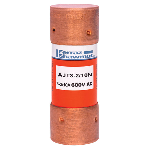 Mersen - Zylindrische Sicherung Sicherungseinsatz AJT3-2/10N 21x57 AC600V 3,2A/T − 10 Stück