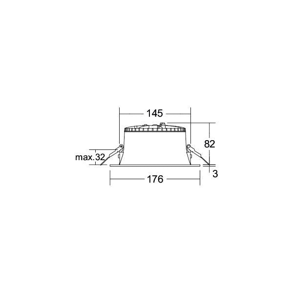 Brumberg Leuchten - Downlight/Strahler/Flutlicht LED-Einbaudownlight 230V 12730183DA 2700/3300/4000K