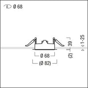 Zumtobel Group - Mechanisches Zubehör/Ersatzteile für Leuchten Planarring PANOS INF #60800788 R68 PLANAR RING AL