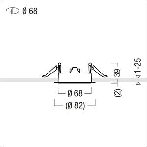 Zumtobel Group - Mechanisches Zubehör/Ersatzteile für Leuchten Planarring PANOS INF #60800788 R68 PLANAR RING AL