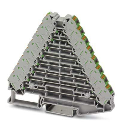 Phoenix Contact - Durchgangs-Reihenklemme Rangierverteiler PTRV 8 /GN − 10 Stück