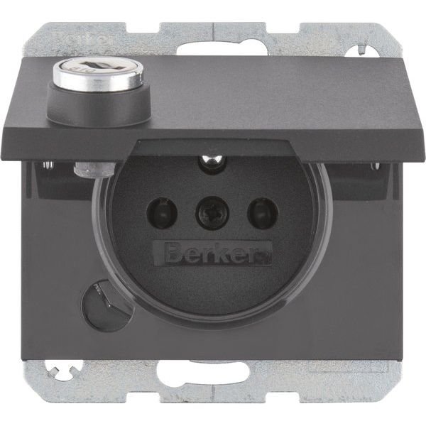Berker - Steckdose m. Erdstift 6765117006 K.1,anth,ma