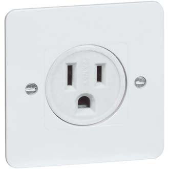 Peha - Schalter-/Steckdosenkombination US NEMA-Steckdose D 80.6670/15.02 US 15A 125V, reinweiß
