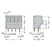 WAGO - Leiterplattenklemme 254-453 2,5mm² − 70 Stück