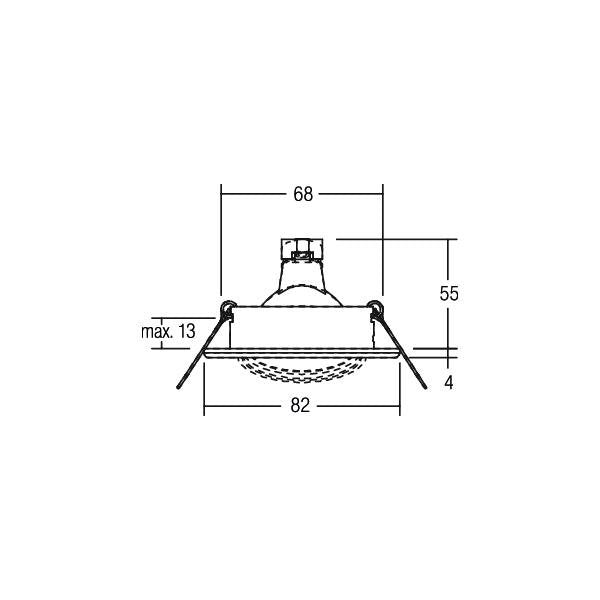 Brumberg Leuchten - Downlight/Strahler/Flutlicht Einbauleuchte 3207.07 50W ws