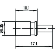 Telegärtner - Koax-Steckverbinder SMB-Kabelbuchse cr/cr AU 100024878 G7 (RG316/U) − 5 Stück