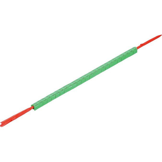 Weidmüller - Kabelmarkierungssystem Leitermarkierer CLI R 1-3 GN/SW 5 m.Montagedorn − 10 Stück