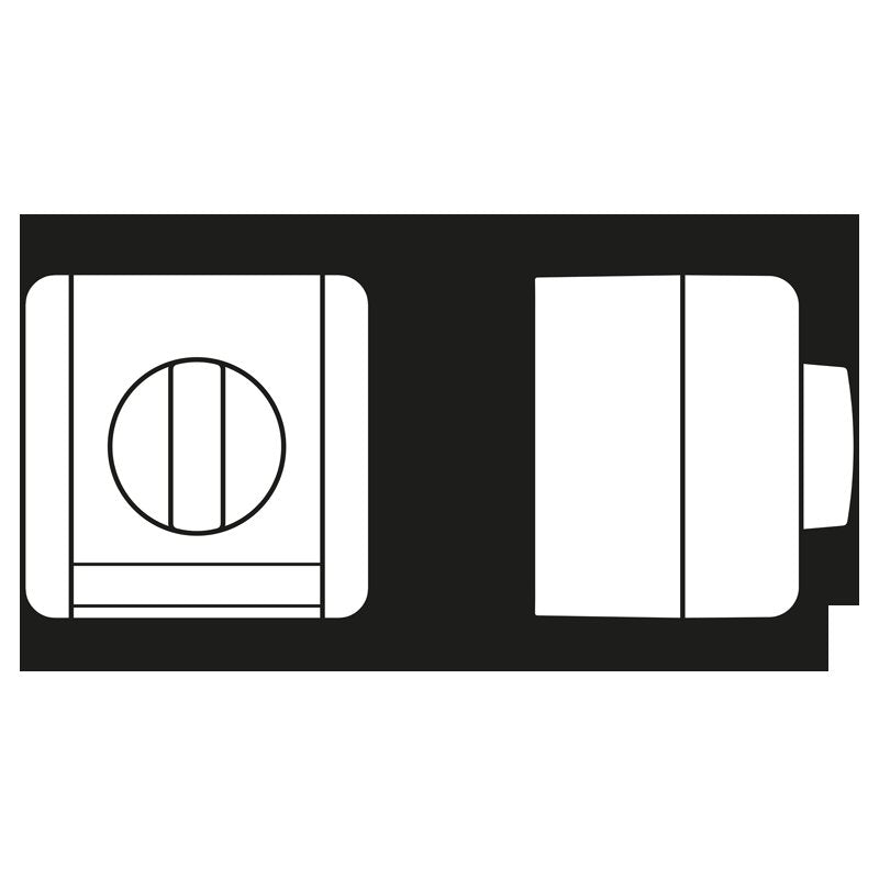 Jung - Jalousieschalter/-taster Jalousie-Drehschalter 834.10 W 10AX 250V 1-pol