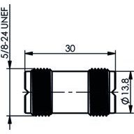 Telegärtner - Koax-Kupplung UHF-Kupplung 100024347 299/U,(F-F) − 5 Stück