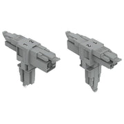 WAGO - Kompaktverteiler für steckbare Gebäudeinstallation T-Verteiler 2-polig 890-1701 Kod. B,grau − 25 Stück