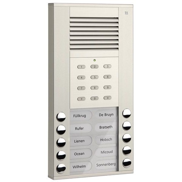 TCS Tür Control - Türstation für Türkommunikation Audioaußenstation 1-reihig ASE51100-0010 10 Tasten Codeschl