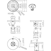 Vogels - Zubehör/Ersatzteile für Unterhaltungselektronik Deckenadapter PUC1045 sw Connect-it,PUC24xx