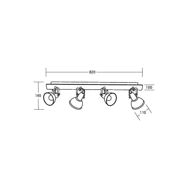 Brumberg Leuchten - Decken-/Wandleuchte Anbauleuchte 4x E14 57114180