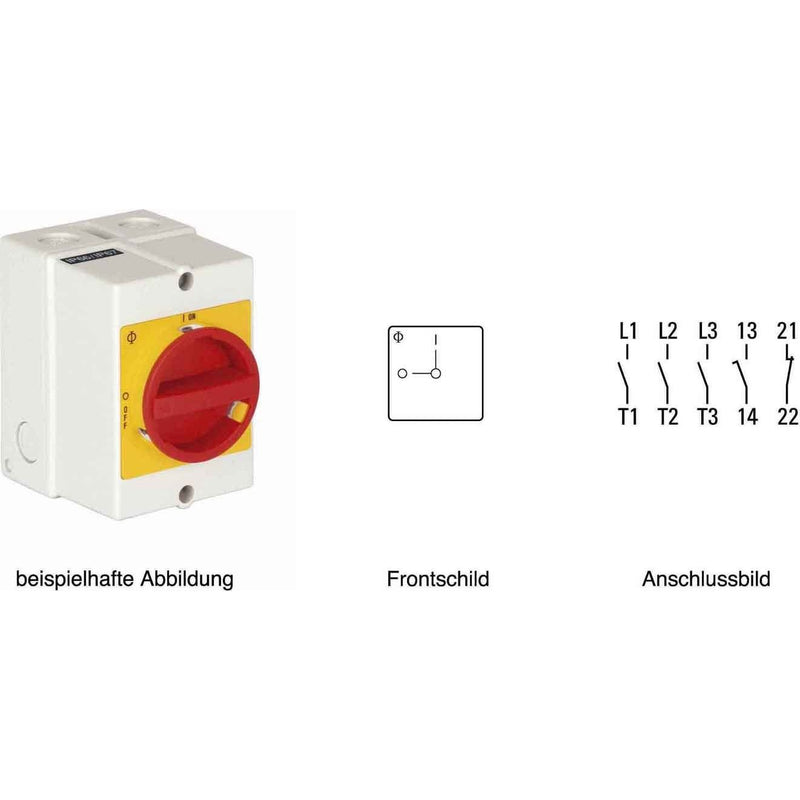 Kraus&Naimer - Lastschalter Reparaturschalter Not-Aus KG64 T203/40 KL11V 63A,18,5KW,3pol