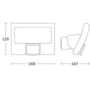 Steinel - Downlight/Strahler/Flutlicht Sensor-LED-Strahler XLED home curved ANT 3000 K