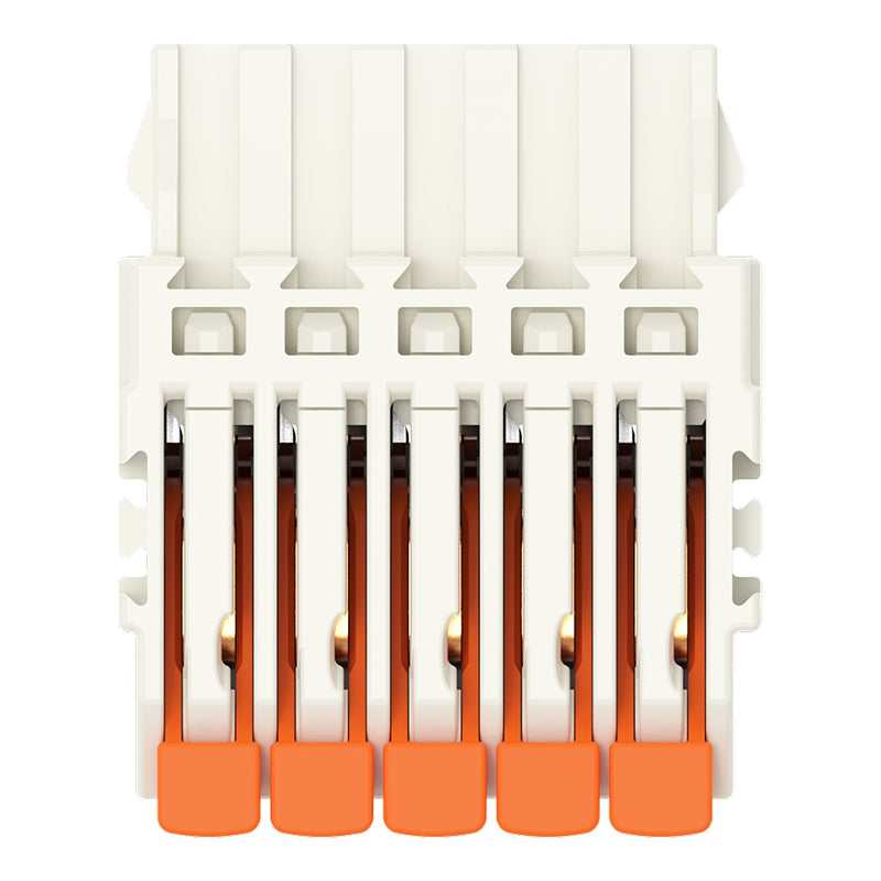 WAGO - Kabelsteckverbinder für Leiterplattensteckverbinder 1-Leiter-Federleiste,Hebel 2734-1105/327-000 PushinCAGECLAMP,lgr − 100 Stück