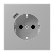 Jung - Steckdose SCHUKO Steckdose LC 1520-18C 204 gris moyen (32012)