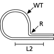 HellermannTyton - Befestigungsschelle für Kabel/Rohre Befestigungsschelle ALU5-ALU-NA-C1 − 100 Stück