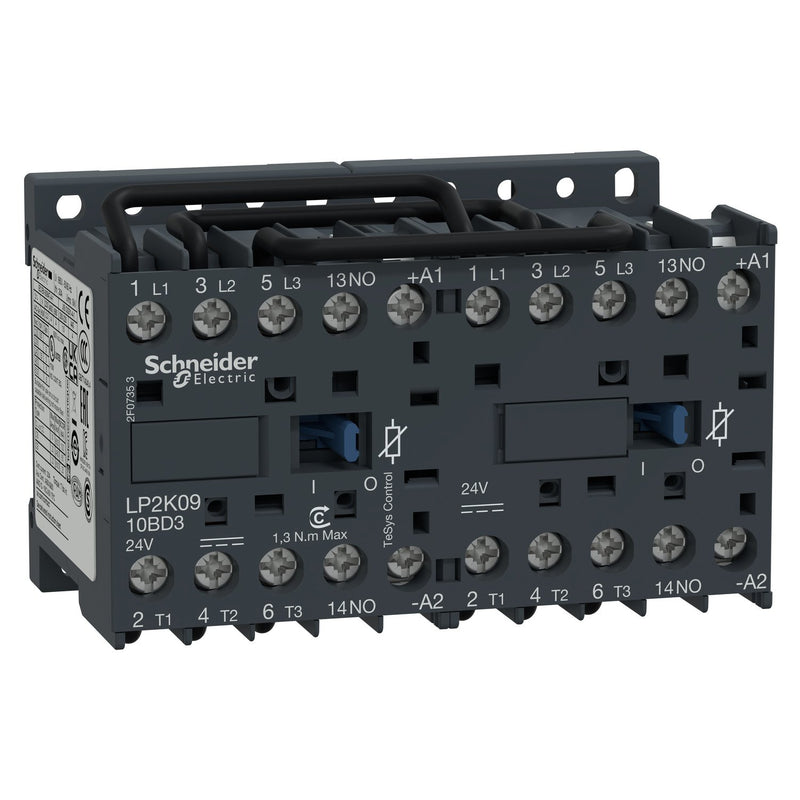Schneider Electric - Schützkombination Wendeschütz LP2K0910BD3 9A 24V DC m.Diode