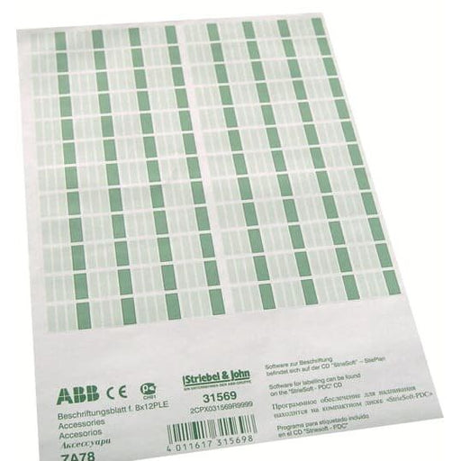 Striebel&amp;John - Kennzeichnungsmaterial Beschriftungsblatt ZA78 für 8x12PLE − 1 Stück by Striebel&amp;John
