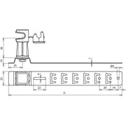 DEHN - Dachleitungshalter für Blitzschutz Dachleitungshalter DLHUS8H36L335BRV2A UNIsnap NIRO/K-braun