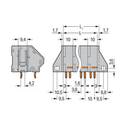 WAGO - Leiterplattenklemme 745-504/006-000 16mm² − 24 Stück