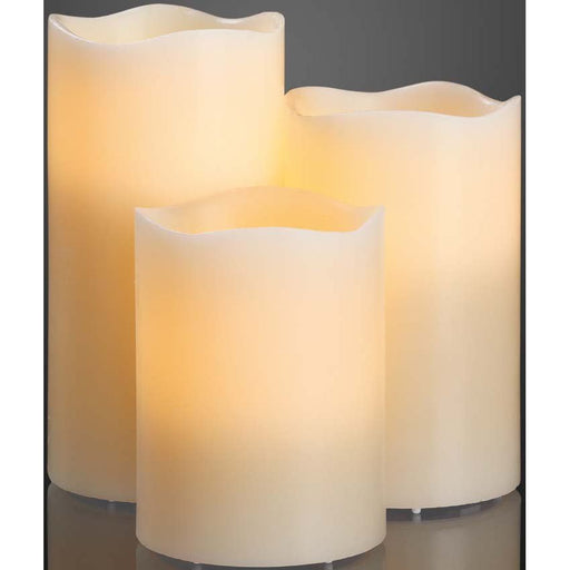 Hellum - Festbeleuchtung LED-Wachskerzen-Set ws 571950 3-Set 3er RGB