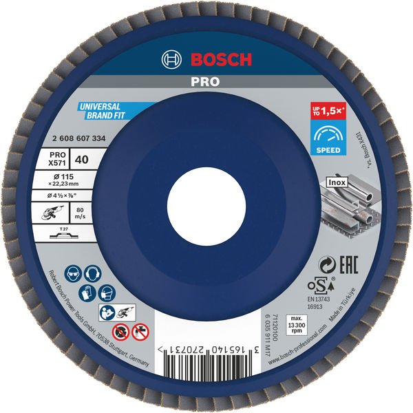 Bosch - Trenn-/Schleifscheibe PRO X571 2608607334 Fächerschleifscheibe