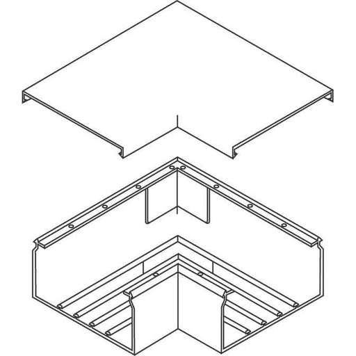 HKL - Flachwinkel für Leitungführungskanal Flachwinkel cws W80190.6 Kanal-System GL − 2 Stück by HKL
