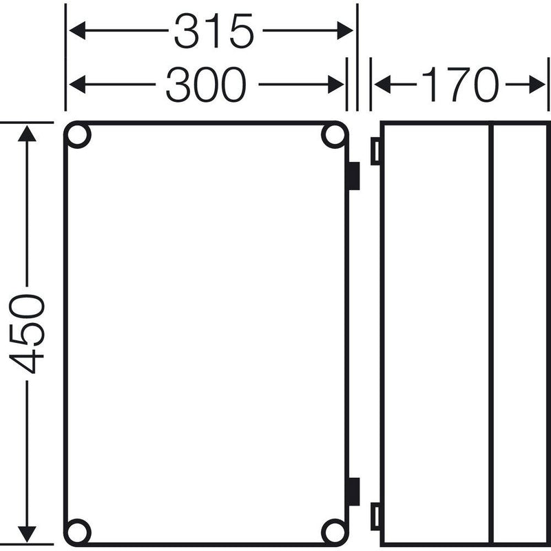 Hensel - Leergehäuse Mi-Einzelleergehäuse Mi 9301 275x425x146mm
