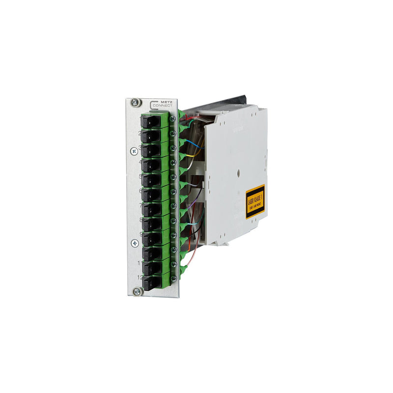 Metz Connect - Patchpanel LWL OpDAT CM 3HE/7TE 12xE2APC 1528S959121E 12 Pigt/12Kup/gn
