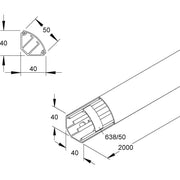HKL - EckKanal cws EDK50.6 EDK-Kanal 40x50 − 30 Meter