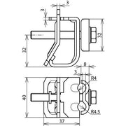 DEHN - Anschlussklemme für Blitzschutz Dachrinnenklemme DRKDUL8.10W1622ESTAL Al f.Wulst 16-22mm
